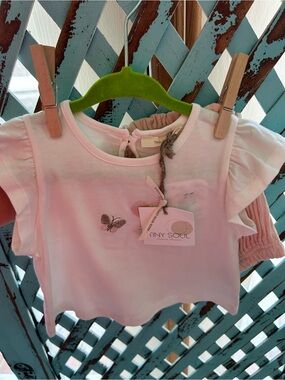 Girls' Pink Butterfly Tee